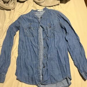 Life in Progress Light Blue Denim Shirt